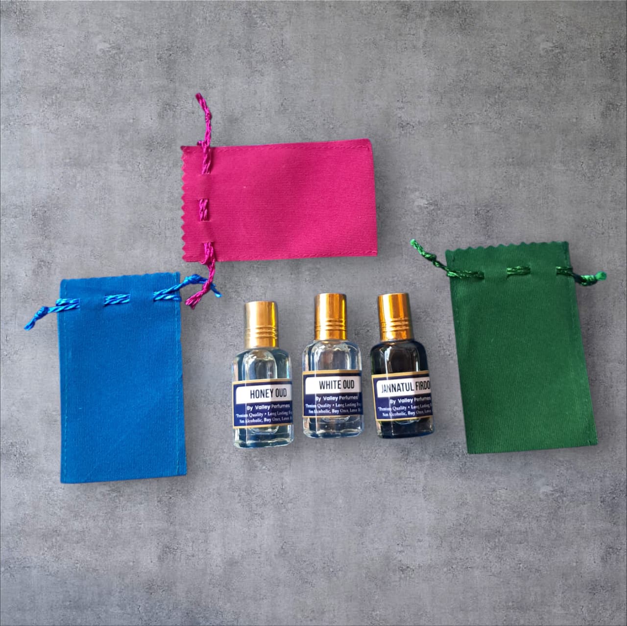 Combo Pack of 3 Classic Attars 12 ML Each, Honey Oud, White Oud & Jannat ul Firdous