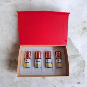 Combo of 4 Flavours Al Iqra, Talash, Dil e Muztar & Al Rashid 3ml Each Premium Quality