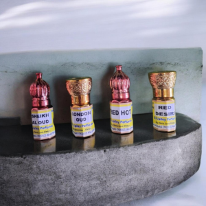 Combo of 4 Flavours 3ml Each Premium Quality Sheikh Al Oud, London Oud, Red Hot & Red Desire