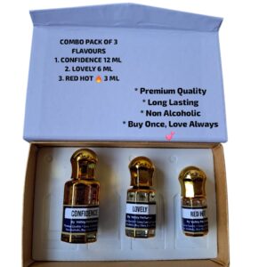 Combo Pack of 3 Premium Flavours Confidence 12 ML, Lovely 6 ML & Red Hot 3 ML