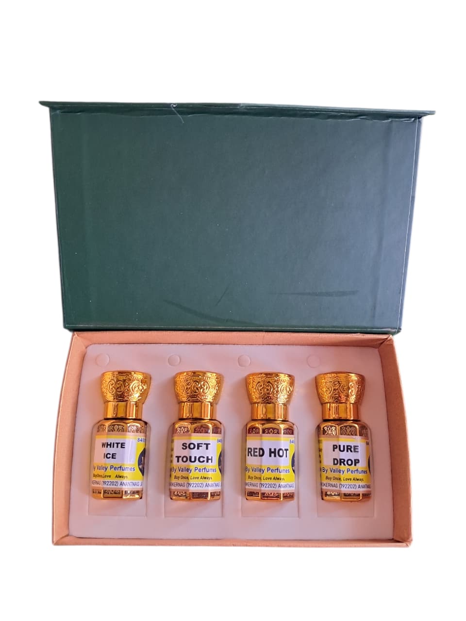 Combo of 4 Flavours 6ml Each Premium Quality White Ice, Soft Touch, Red Hot & Pure Drop
