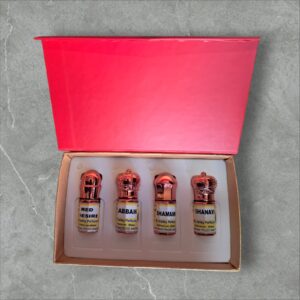 Combo of 4 Flavours 3ml Each Premium Quality Red Desire, Labbaik, Shamama & Shanaya