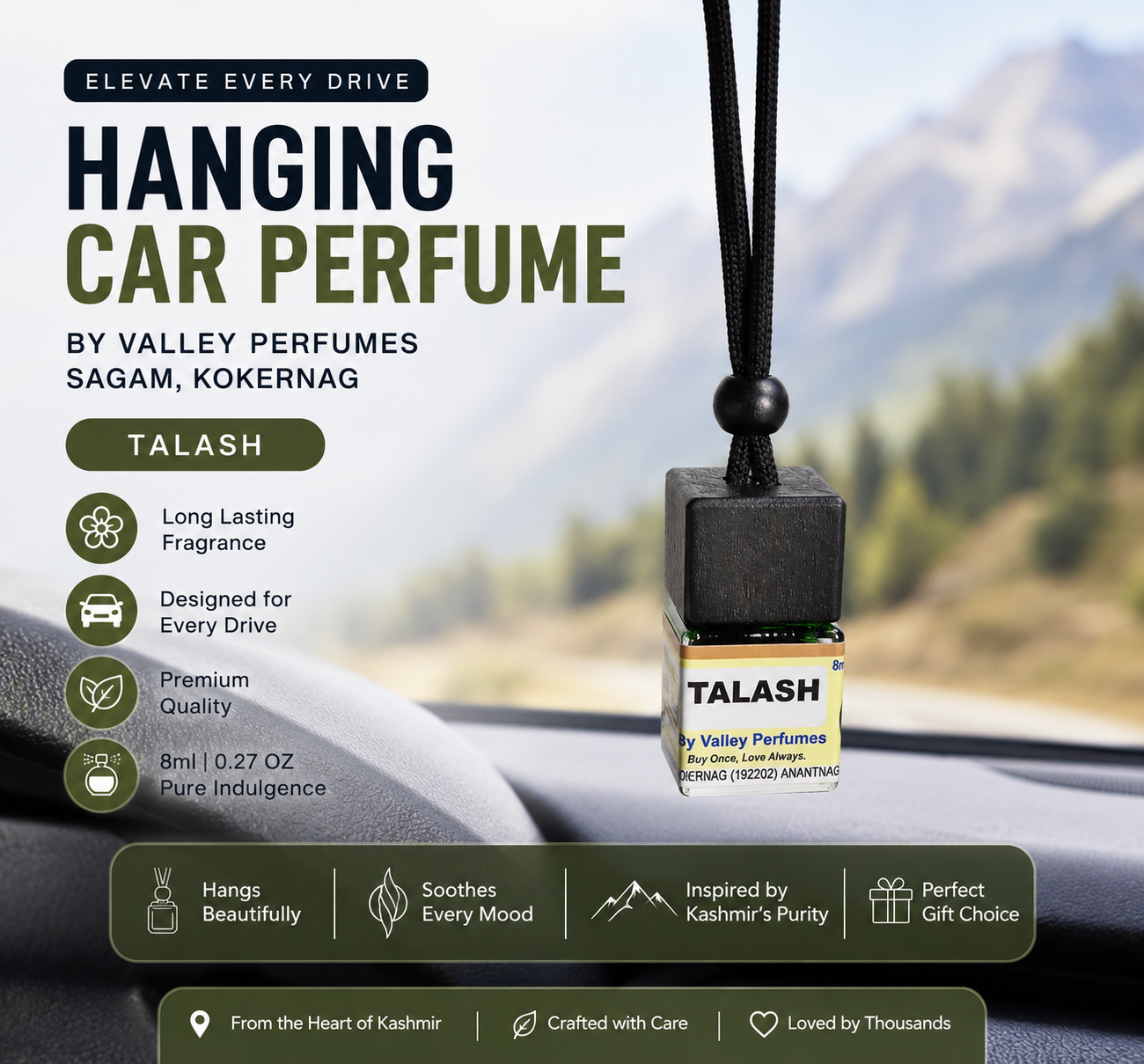 Talash 8ml Car Hanging Perfume