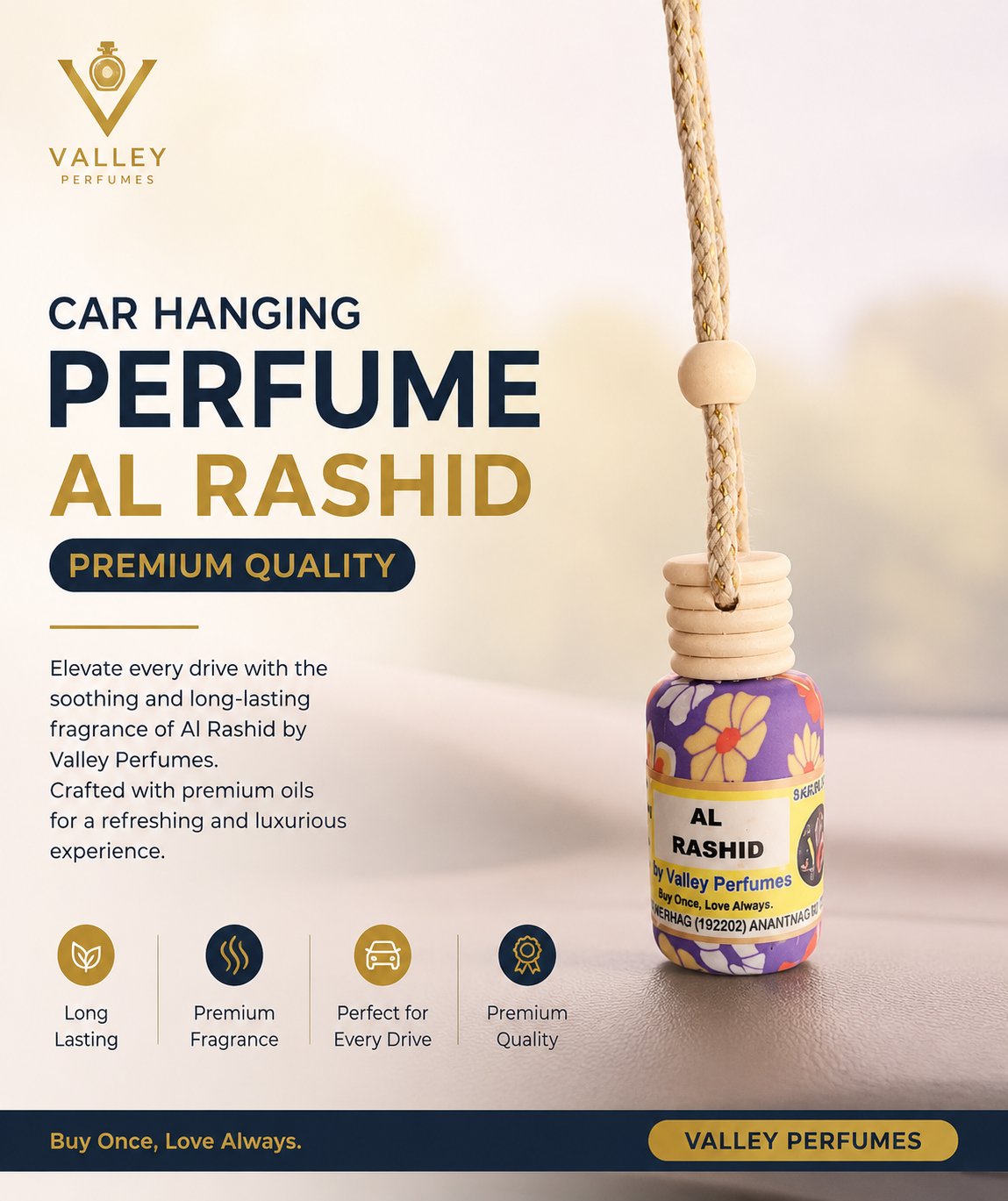 Al Rashid 12ml Car Hanging Perfume