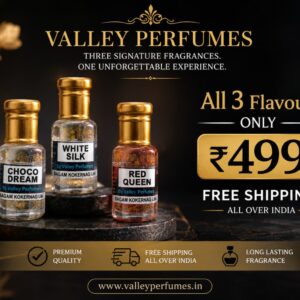 Combo Pack of 3 Flavours Choco Dream, White Silk & Red Queen 6ml Each