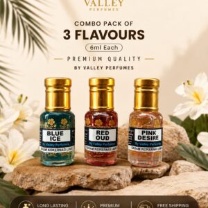 Combo Pack of 3 Flavours Blue Ice, Red Oud ,& Pink Desire 6ml Each