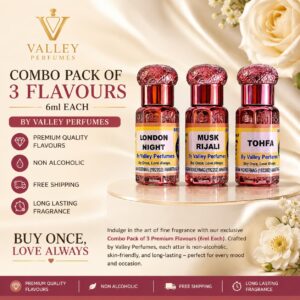 Combo Pack of 3 Flavours 6ml Each London Night, Musk Rijali & Tohfa