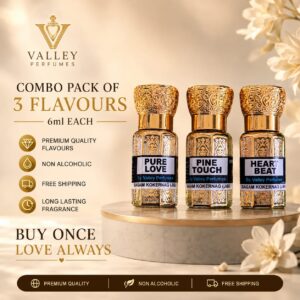 Combo Pack of 3 Flavours 6ml Each Pure Love, Pine Touch & Heart Beat