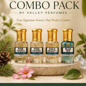 Combo Pack of 4 Flavours 6ml Each Pine Touch, Pink Desire, Bold Beauty & Blue Ice
