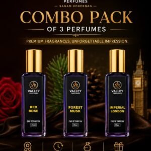 Combo Pack of 3 Perfumes 20ml Each Red Rose , Forest Musk & Imperial London