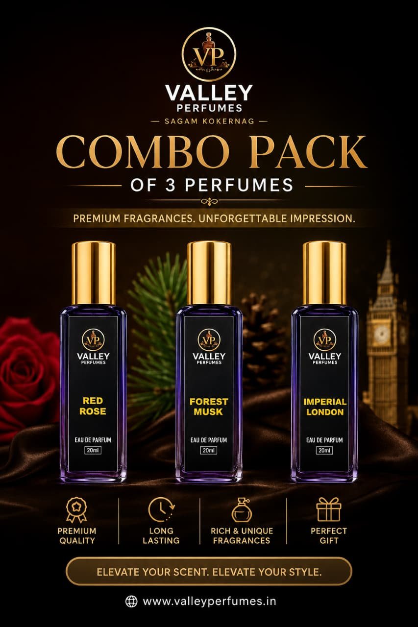 Combo Pack of 3 Perfumes 20ml Each Red Rose , Forest Musk & Imperial London